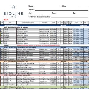 Bioline Price Sheet 2024